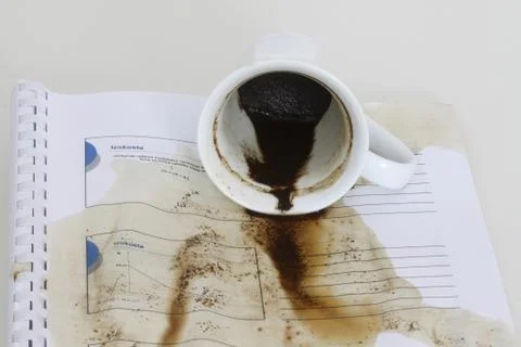 Spilled coffee Stock Photos