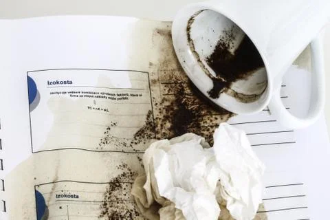 Spilled coffee Stock Photos