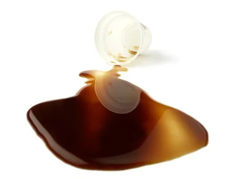 Spilled cup of coffee Stock Photos