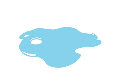 Spilled liquid vector background in simple flat style isolated on white backdrop Illustrazione stock