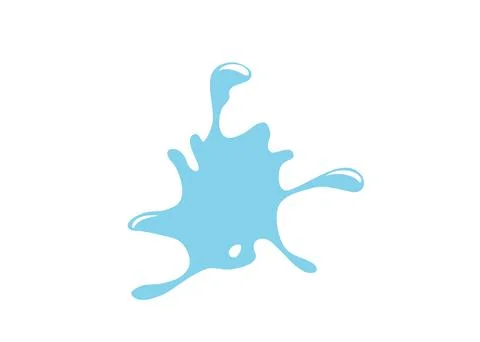 Spilled liquid vector background in simple flat style isolated on white backdrop Stock Illustration