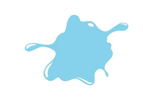 Spilled liquid vector background in simple flat style isolated on white backdrop Stock Illustration