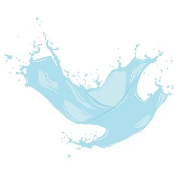 Spilled long drop of liquid on the surface22 Stock Illustration