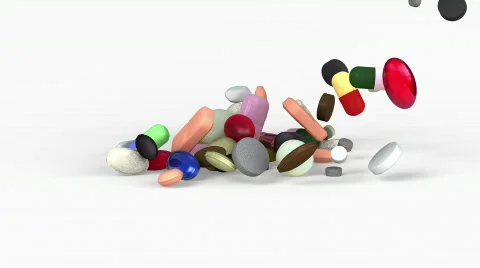 Spilled medicines Stock Footage 862558