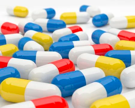 Spilled Pills Stock Illustration