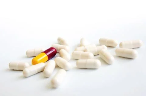 Spilled pills Stock Photos