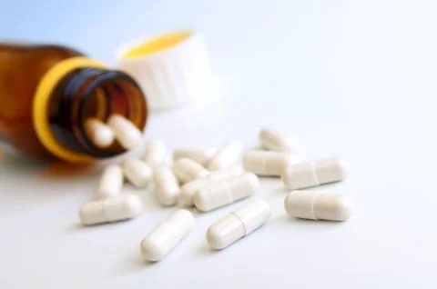 Spilled pills Stock Photos
