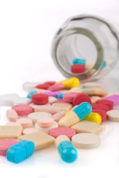 Spilled Pills Stock Photos
