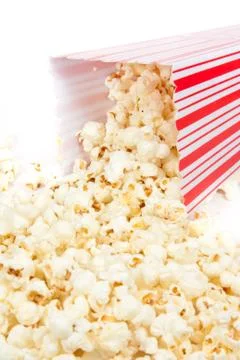 Spilled popcorn Stock Photos
