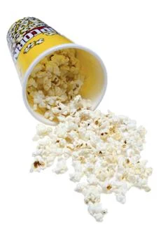 Spilled popcorn Stock Photos