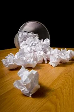 Spilled trash can Stock Photos