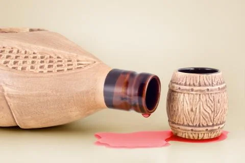 Spilled wine Stock Photos