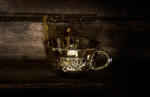 Spilling coffee drink Stock Photos