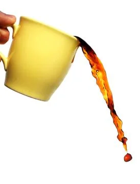 Spilling coffee Stock Photos