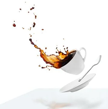 Spilling coffee Stock Photos