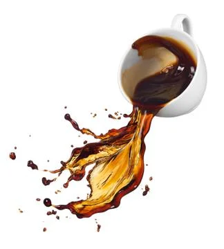Spilling coffee Stock Photos