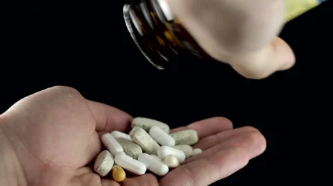 Spilling Drug On Hand Stock Footage 64274448
