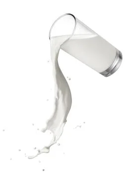 Spilling milk Foto stock