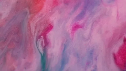 Spilling multicolor emulsion flowing paint water Stock Footage 317280717