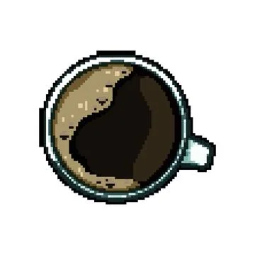 Spillproof coffee cup top pixel art vector illustration 스톡 일러스트