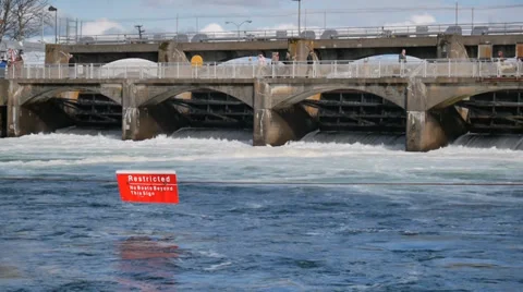 Spillway Dam CU Stock-Footage 39154473