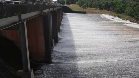 Spillway dam Stock Footage 78600980