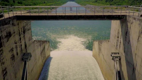Spillway dam Stock Footage 99137080