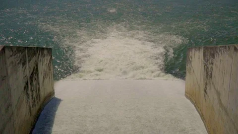 Spillway dam Stock Footage 99137197