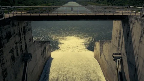 Spillway Dam Stock Footage 99674584