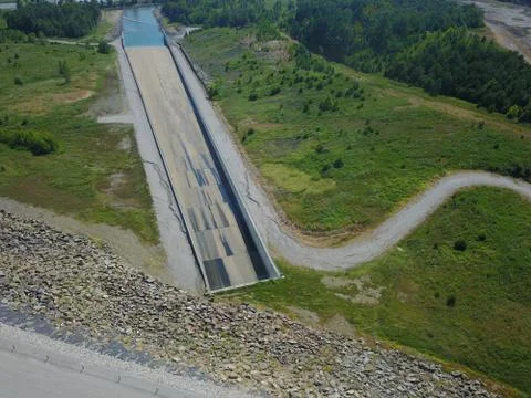 Spillway on Dam Stock Photos