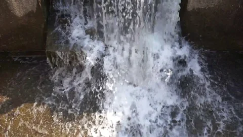 Spillway on the dam. Slow motion 4 Stock Footage 106897967