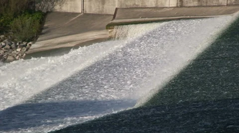 Spillway on Lech river Bavaria Stock Footage 33479234
