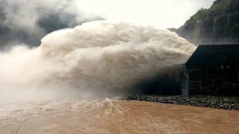 Spillway water Stock Footage 109467960