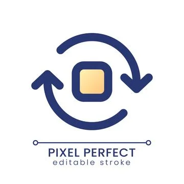 Spin animation pixel perfect gradient fill ui icon 스톡 일러스트
