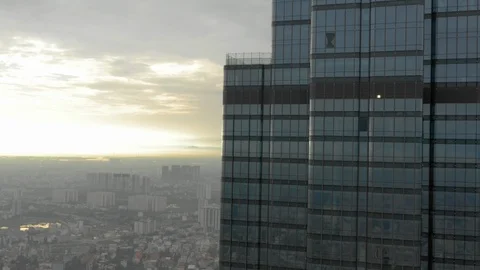 Spin around upclose a tower Stock Footage 101967531