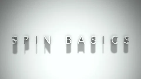 Spin basics 3D title animation with shadows on a white background Stock Footage 297382397