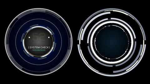 Spin Burst Circle Interface Design. HUD Motion Graphics Stock Footage 72136426