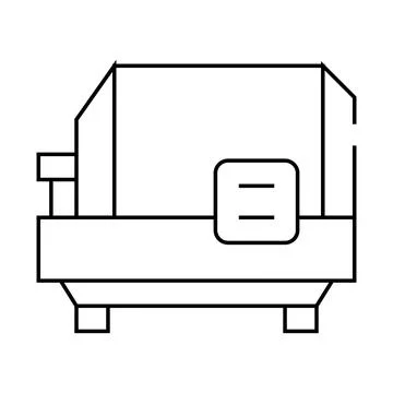 Spin centrifuge line icon vector symbol illustration 스톡 일러스트