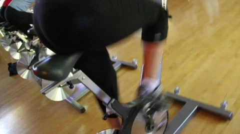 Spin Class Exercise Stock Footage 754148