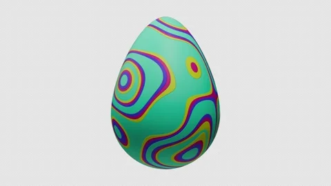 Spin Of A Colorful Easter Egg Stock Footage 303519595