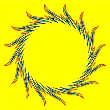 Spin fire geometric Laser cutting vector panel. Stock Illustration
