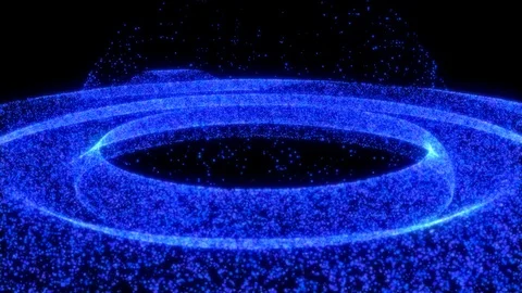 Spin Flow Blue Circle Landscape Background Stock Footage 101295118
