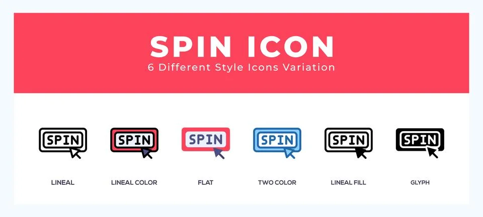 Spin icon for websites and apps. vector illustration Stock Illustration