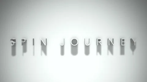 Spin journey 3D title animation white text on a white background Stock Footage 299823238