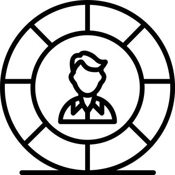 Spin Line Icon Design Stock Illustration