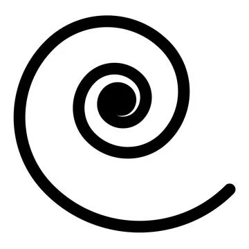 Spin line icon isolated on white background Stock Illustration