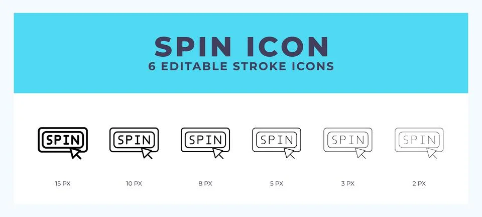 Spin line icon vector illustration. Trendy styles. Stock Illustration
