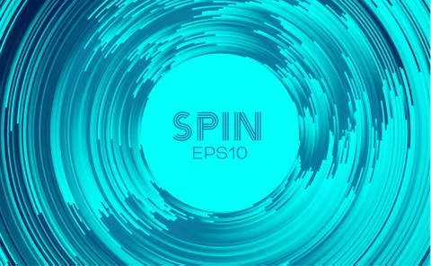 Spin minimal vector background. Circular abstract data tech. Vortex motion co Stock Illustration
