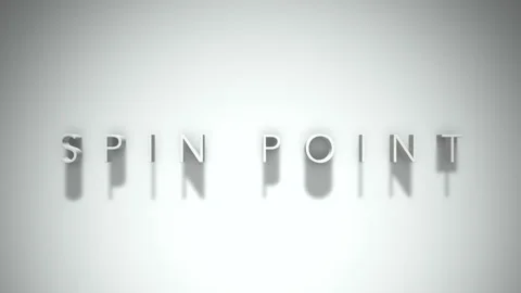 Spin point 3D title animation with shadows on a white background Stock Footage 297668059