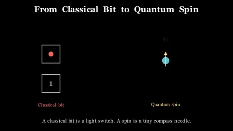 Spin Qubits - Quantum information written into the spin of a single particle Stock Footage 341313905
